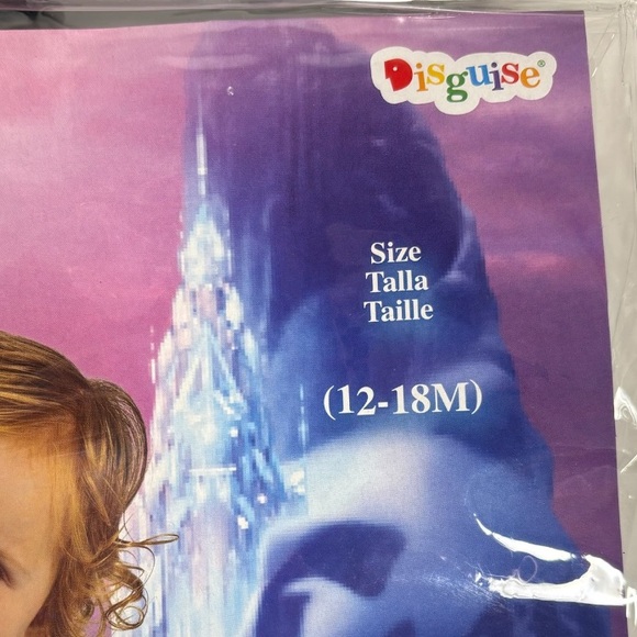 Disney Frozen Elsa Infant Dress Up Costume Includes Dress and Cape 12-18 months - Picture 11 of 16